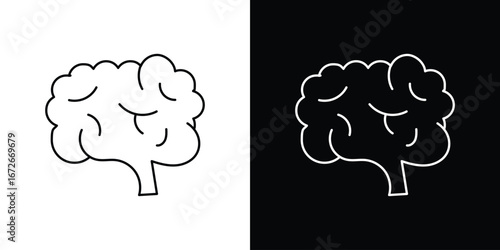 Brain icon Lineal Style Vector Illustration. Vector symbol pictogram