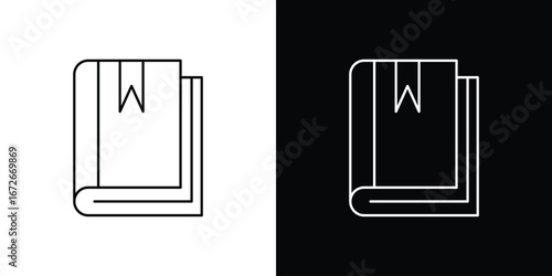 Book bookmark icon Lineal Style Vector Illustration. Vector symbol pictogram