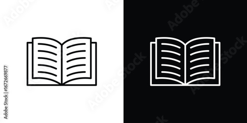 Book icon Lineal Style Vector Illustration. Vector symbol pictogram