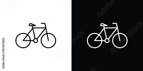 Biking mountain icon Lineal Style Vector Illustration. Vector symbol pictogram