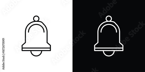Bell ring icon Lineal Style Vector Illustration. Vector symbol pictogram