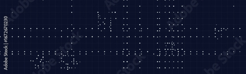 Abstract vector tech background with digital grid and dot patterns.