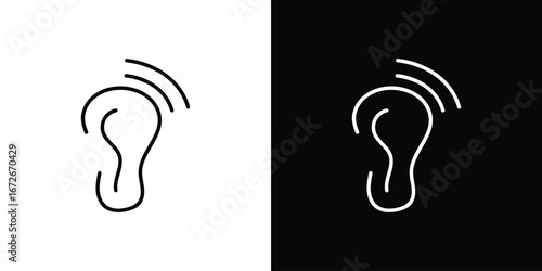 Assistive listening systems icon Lineal Style Vector Illustration. Vector symbol pictogram