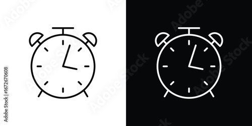 Alarm plus icon Lineal Style Vector Illustration. Vector symbol pictogram