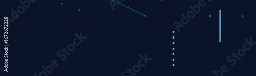 Digital network vector background with geometric tech elements and patterns.