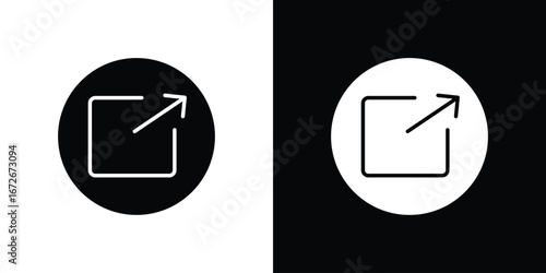 Window Maximize icons in black and white clipart style