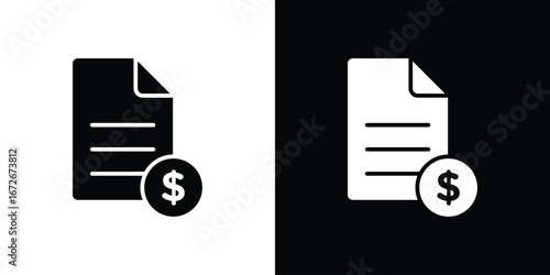 Tax icons in black and white clipart style
