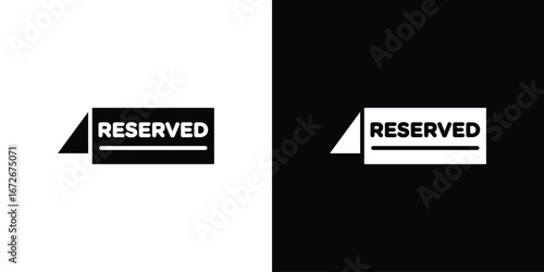 Reservation table icons in black and white clipart style
