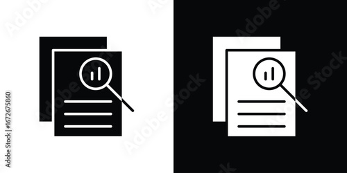 Overview icons in black and white clipart style