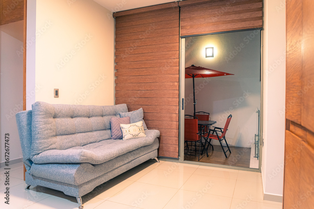 Fototapeta premium Modern and Warm House Living Room.