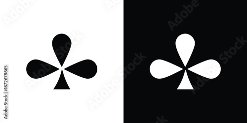 Club icons in black and white clipart style