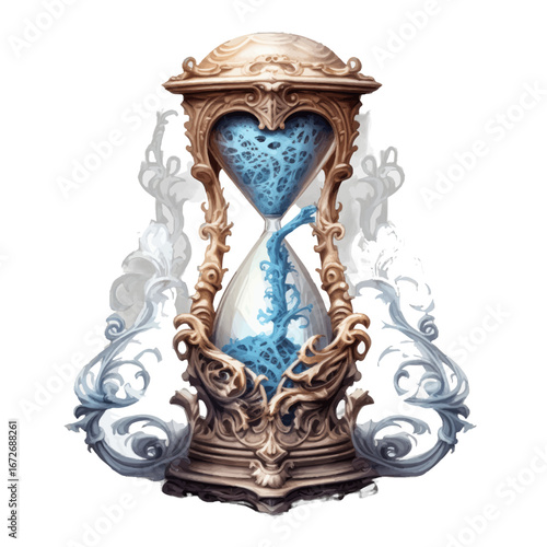old fashioned magic hourglass
