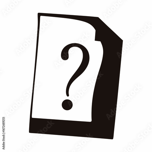 Unknown document presented as a question with the question mark prominently displayed