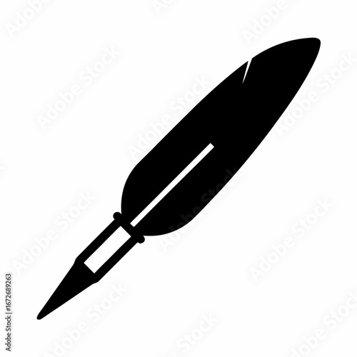 Illustration of a quill pen, a symbol of writing and literature