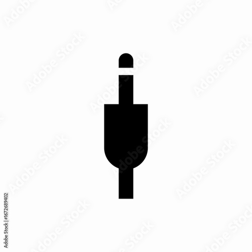 audio jack wire plug icon sign vector