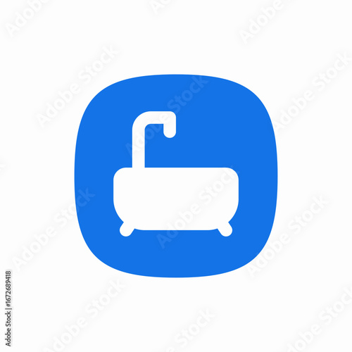 bathtube bathroom icon sign vector