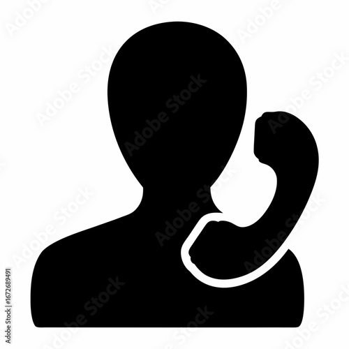 Silhouette of a person flexing their arm showing strength and empowerment