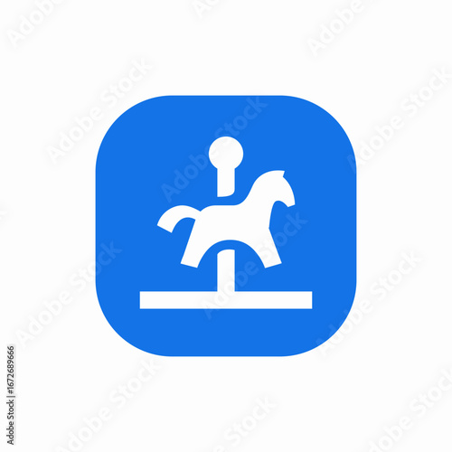 carrousel fun icon sign vector