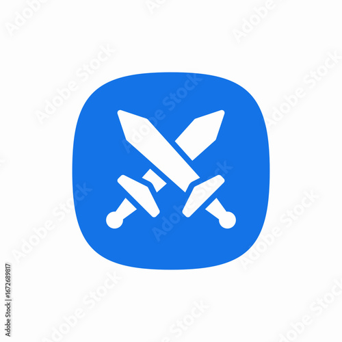 cross swords icon sign vector