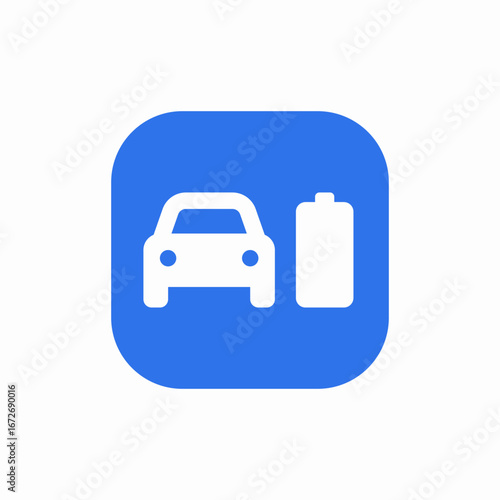 ev electronic car battery icon sign vector