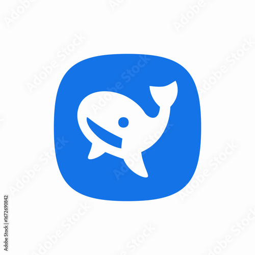 whale sea icon sign vector