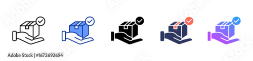 Product Delivery icon sheet multiple style collection