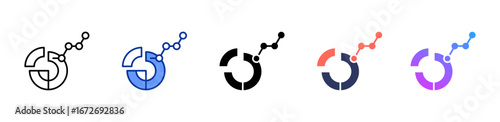 Market Segmentation icon sheet multiple style collection