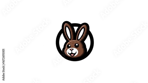 Cartoon rabbit graphic design