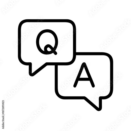 Question and answer chat bubbles representing knowledge and online communication
