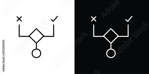 Condition icon in line art versions on white background