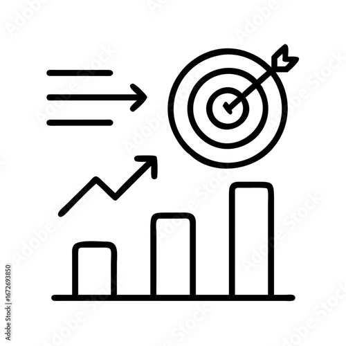 Targeted growth with upward trend and momentum leading to success in business
