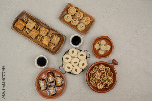 An army of Syrian food from above