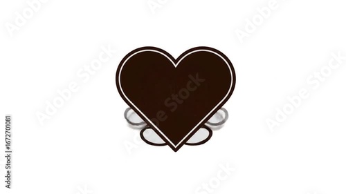 Dark heart icon illustration
