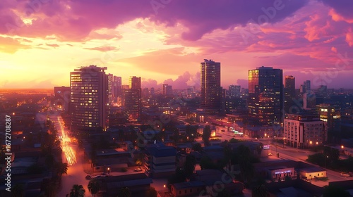 Chad capital urban landscape aerial capture high resolution picture