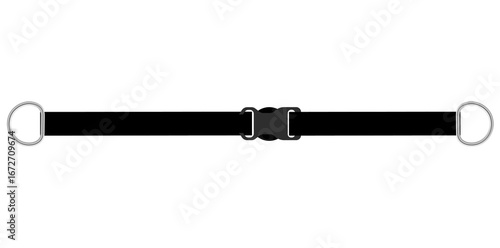 Lanyard Safety Breakaway With Clasps Vector Illustration.	