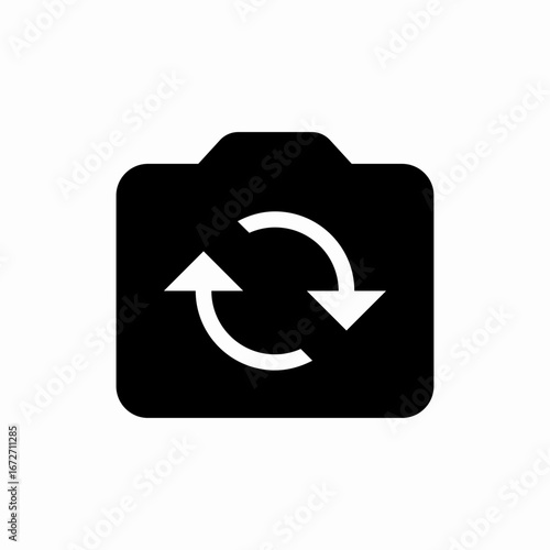 camera turn icon sign vector
