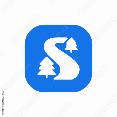 forest path icon sign vector