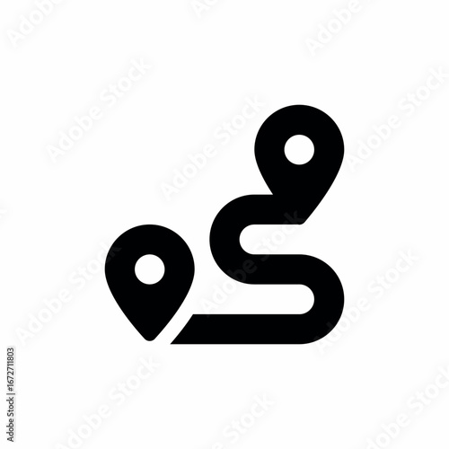 path destination icon sign vector