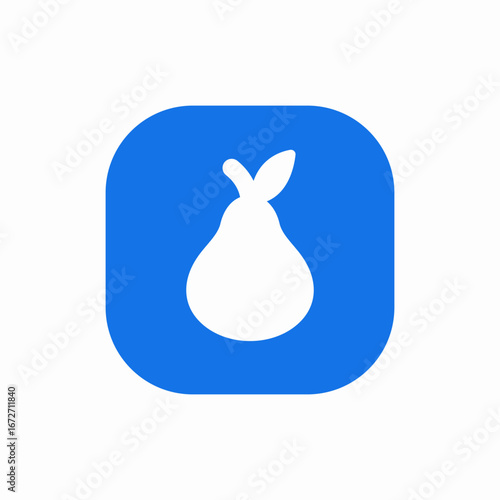 pear fruit icon sign vector