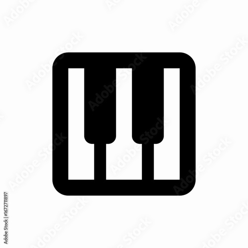 piano music icon sign vector