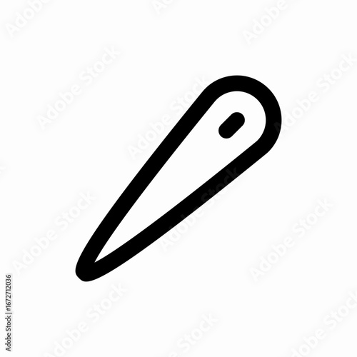 sewing needle icon sign vector