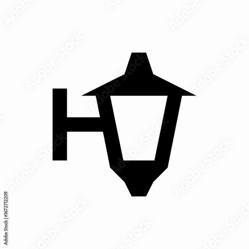 street wall light icon sign vector