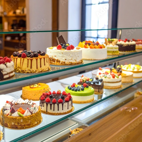 Display of assorted cakes