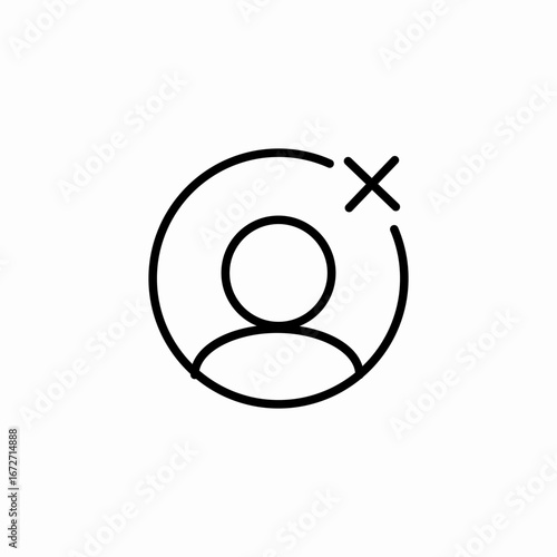 friend removal icon sign vector