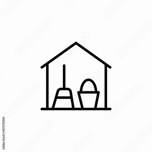 house cleaning icon sign vector