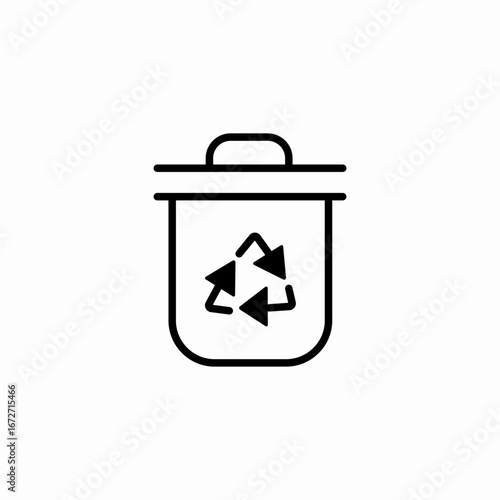 recycle bin icon sign vector