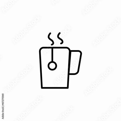 warm tea icon sign vector