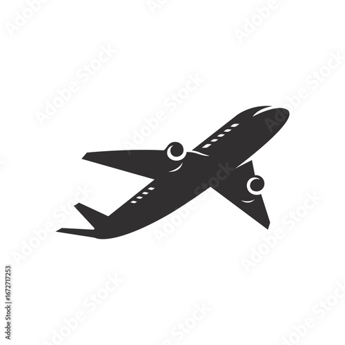 airplane logo vector icon simple concept illustration