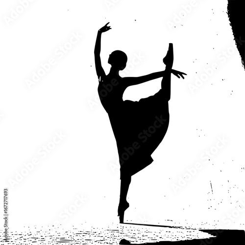 silhouette of a ballerina