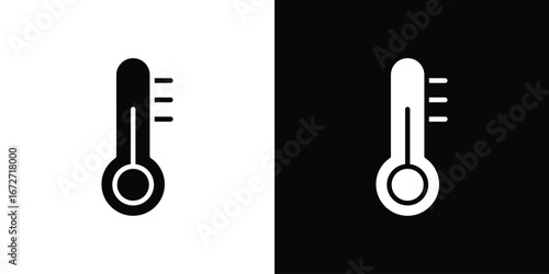 Temperature icon flat stock illustrations set